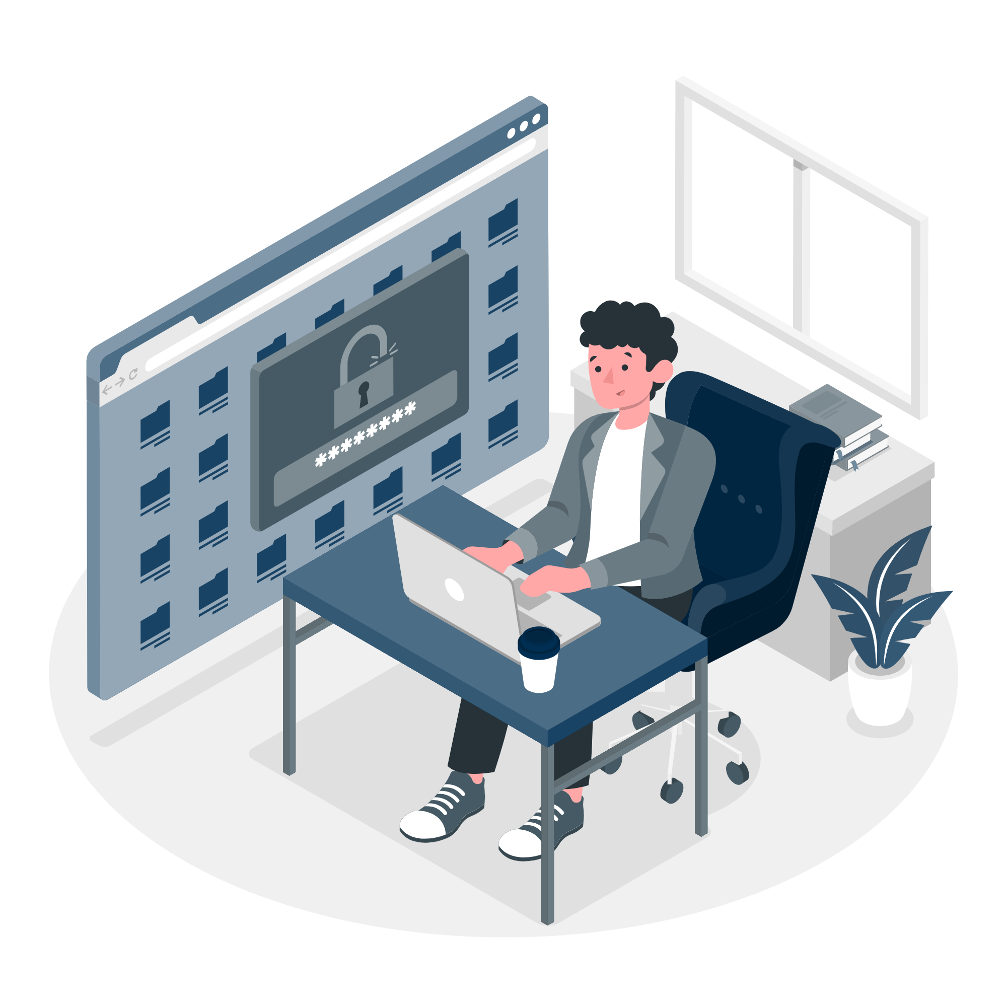 Secure-login-amico-blu